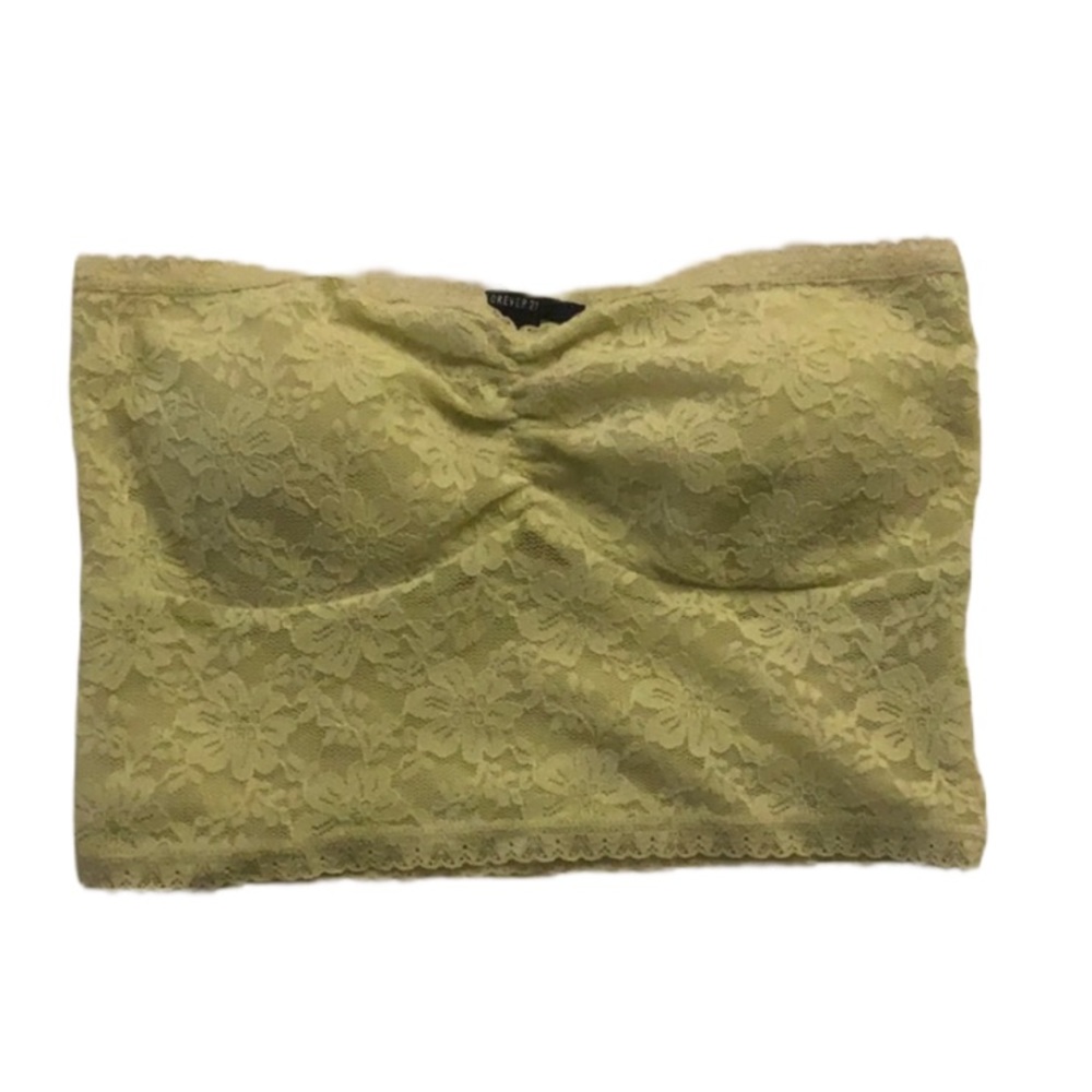 FOREVER 21 NWOT Yellow Lace Bandeau!